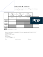 Planning EARL de La Licorne