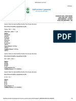 Staff Selection Commision ANSWER SHEET