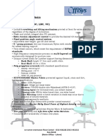 Specs of Master Offisys Chairs and Tables PDF