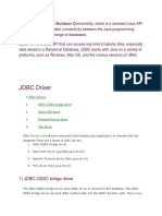 1) JDBC-ODBC Bridge Driver