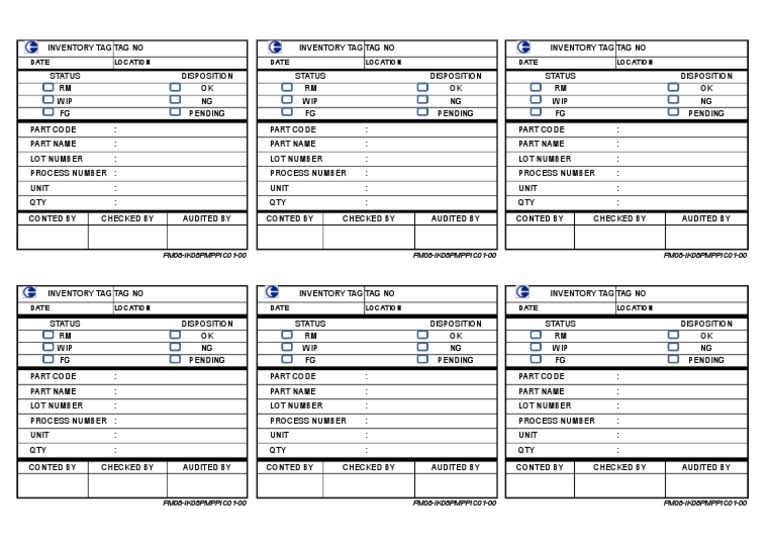 Inventory Tagging and Status Report | PDF