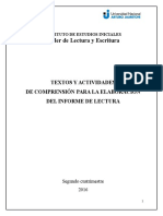 Textos y Actividades Para El Informe - 2do Cuatrimestre 2016