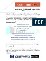 Network Transients 1 - GATE Study Material in PDF