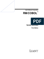 Rm/Cobol: Syntax Summary