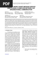 Design of Mobile Short Message Service (SMS) Across A Computer Network For Organisational Communication