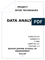 Data Analysis: Project Quantative Techniques