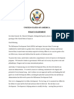 United States of America MUN Position Paper Example