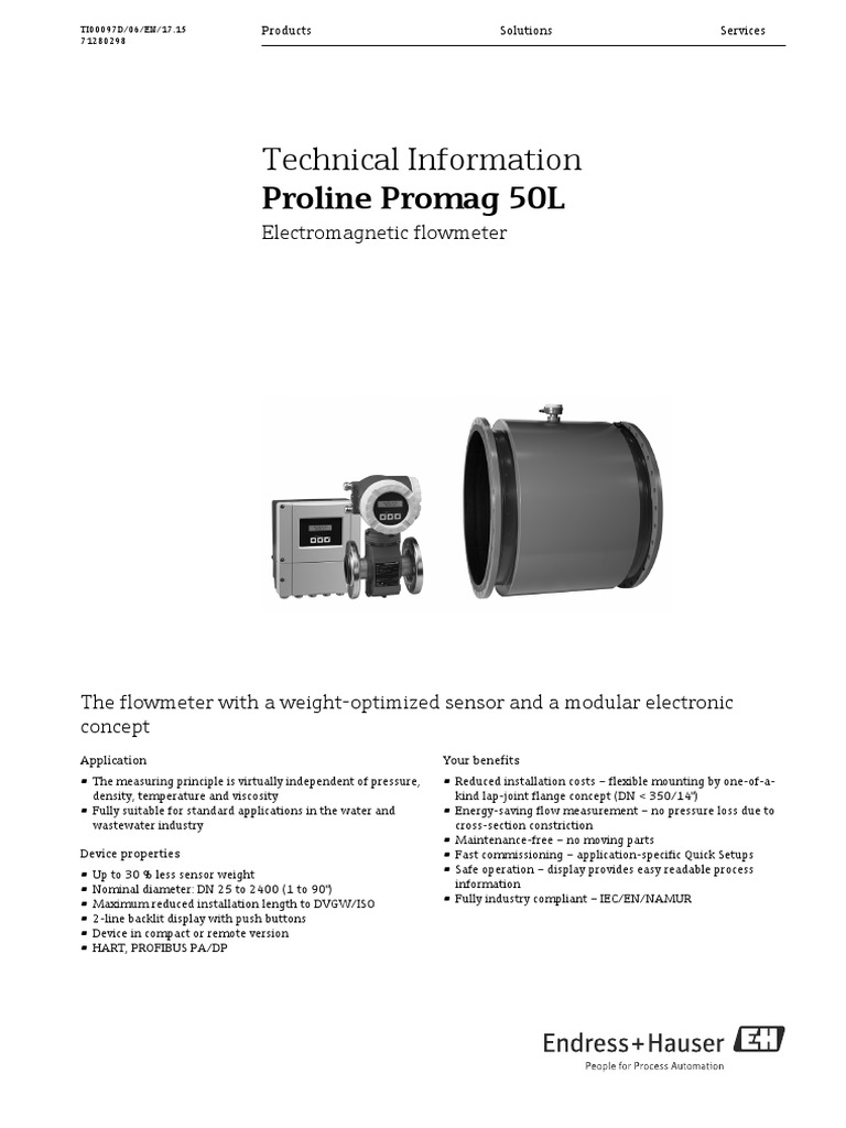 Promag 50 - TI00097DEN - 1715 | PDF | Power Supply | Cable