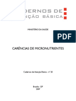 Cadernos de Atenção Básica-Carências de Micronutrientes