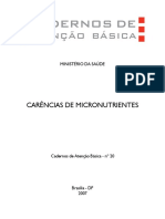 Cadernos de Atenção Básica-carências de Micronutrientes
