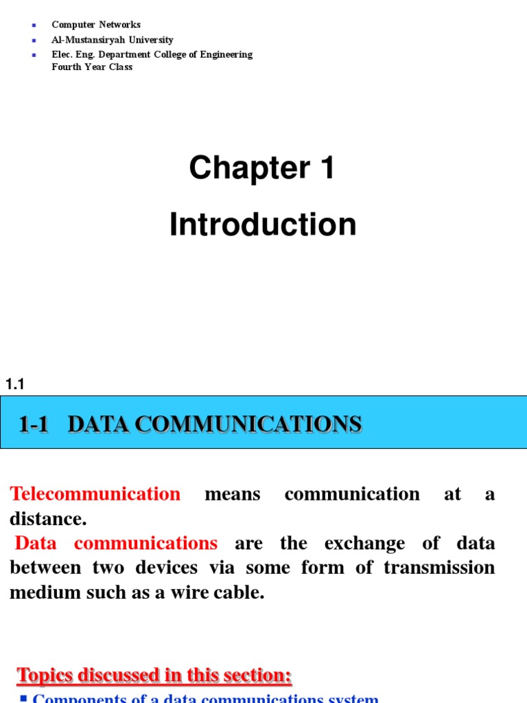 Data Communications and Network Basics | PDF | Network Topology ...