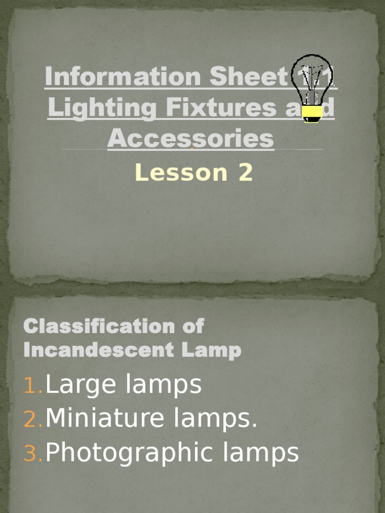Classification of Incandescent Lamps | PDF | Incandescent Light Bulb ...
