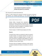 Modelo para Evaluacion de Gestion de Empresas Industriales Del Subsector de Cosmeticos