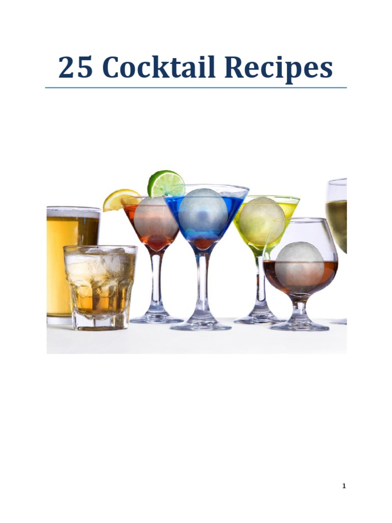Cocktail Recipes PDF Cocktails Martini (Cocktail)
