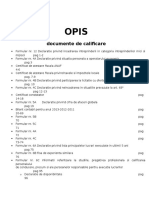 Opis Documente de Calificare