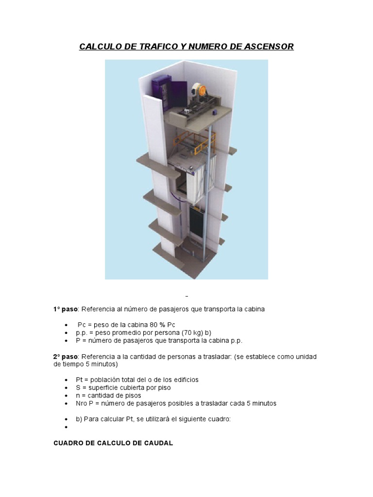 Calculo de Trafico y Numero de Ascensores | PDF | Ascensor | Science