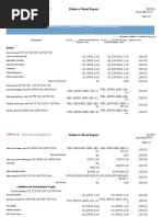 Balance Sheet Report: Performance Management