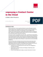 Deploying A Contact Center in The Cloudin The Cloud