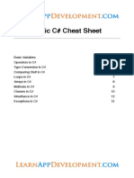 Basic C# Cheat Sheet