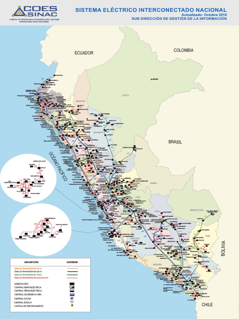Mapa del Sistema Interconectado Nacional | PDF
