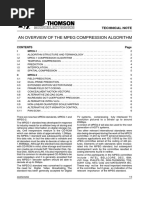 An Overview of The Mpeg Compression Algorithm: Technical Note