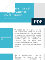 Enseñanza Musical y Conservatorios en El Barroco