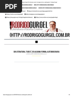 Rodrigo Gurgel _ Em Literatura, Tudo é, De Alguma Forma, Autobiografia - Rodrigo Gurgel