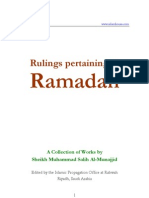 Rulings Pertaining to Ramadaan