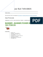 Banner Power Bull 74ah