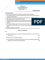 ICSE IX | MATHEMATICS Sample Paper