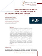 DISEÑO, IMPLEMENTACIÓN Y EVALUACIÓN DE CURSOS DE CAPACITACIÓN EN CENTROS DE  SALUD EN CD. OBREGÓN, SONORA