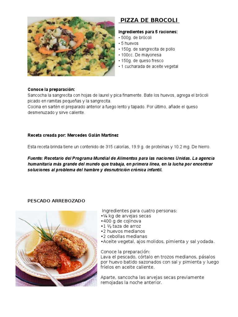 Arriba 55+ imagen recetas nutritivas con sus ingredientes y preparacion