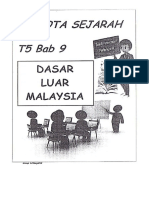 F5 Bab 9 Nota Sejarah Dasar Luar Malaysia PDF