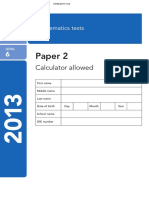 2013 KS2 Maths Paper B - Level 6