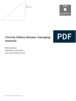 NICE Chronic Kidney Disease Managing Anaemia