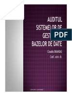 Auditul Sistemelor de Gestiune A Bazelor de Date