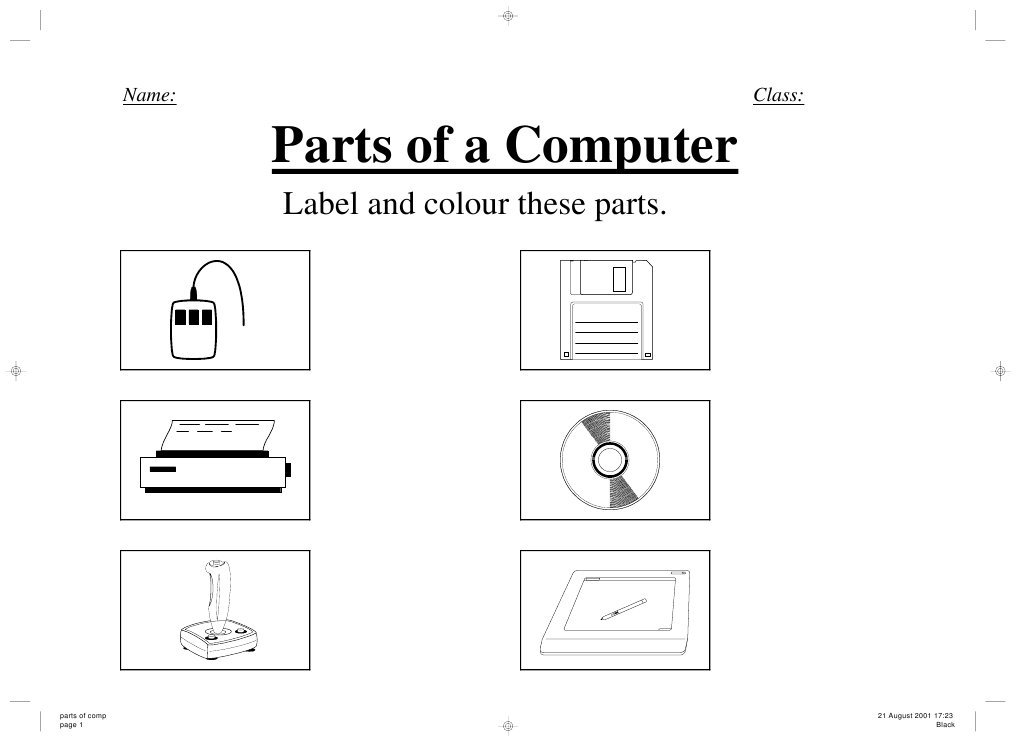 Parts of a Computer: Labeling Guide | PDF