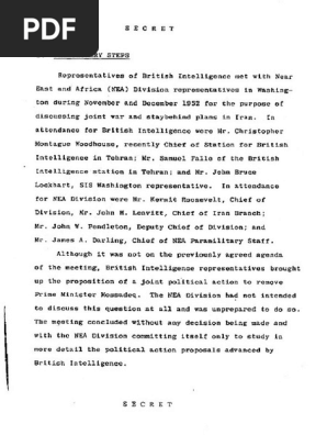 1953 Iran Coup Docs Pdf Mohammad Reza Pahlavi
