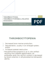 Thrombocytosis, Thrombocytopenia & Related Dissoders: Marshell Tendean, DPCP Department of Internal Medicine