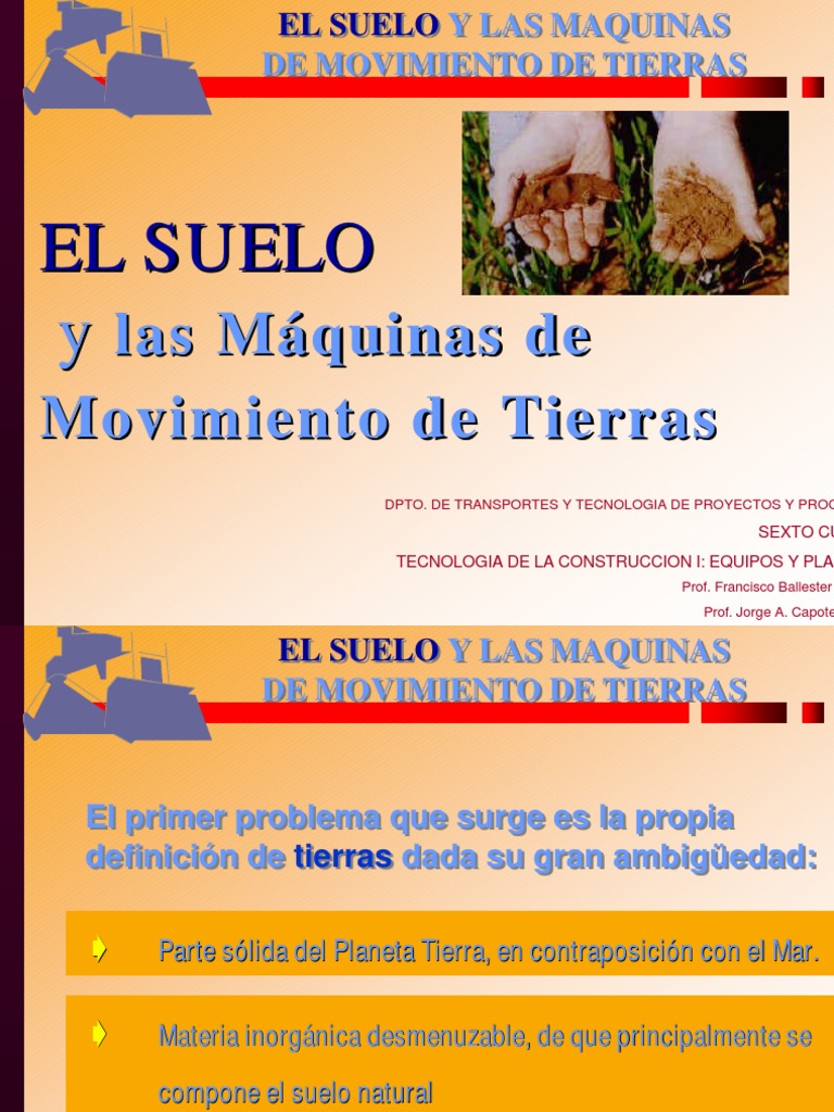 03-El Suelo y Las Maquinas de Movimiento de Tierras PDF | PDF