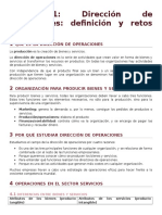 TEMA 1 DIRECCIÓN DE OPERACIONES