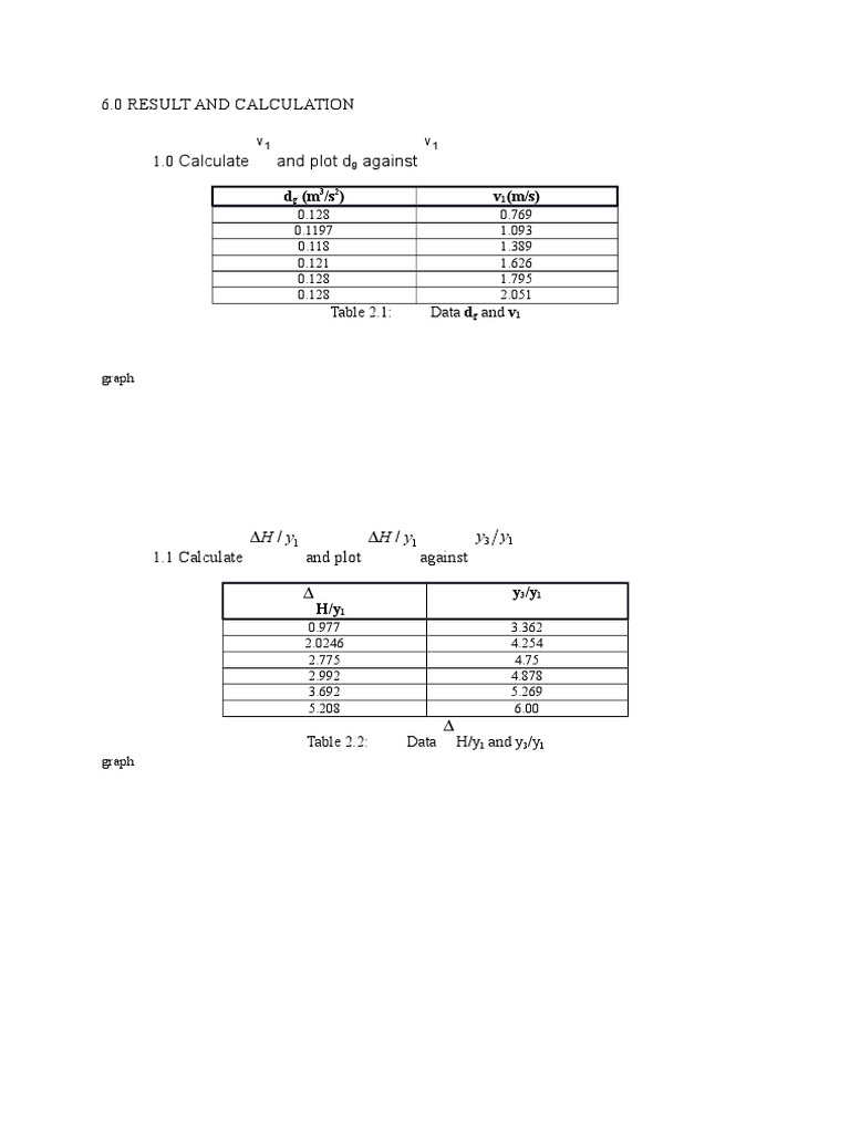 Data Analysis and Graph Calculations | PDF