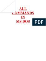 All Commands in Ms Dos