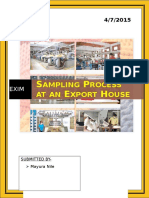 Sampling Process at An Export House