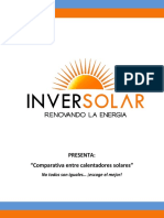 Comparativa Entre Calentadores Solares