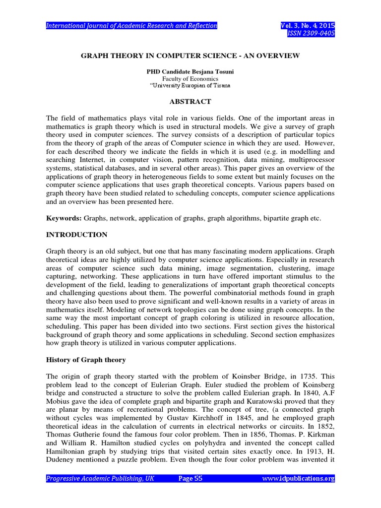 Graph Theory in Computer Science An Overview | PDF | Graph Theory