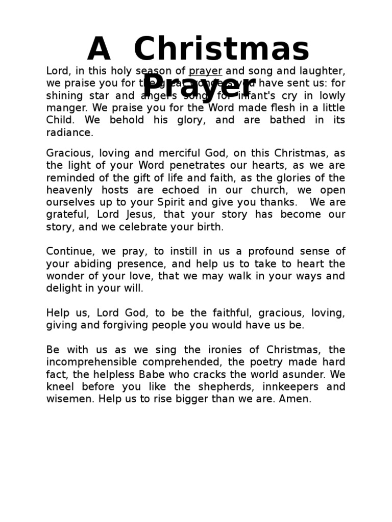 Christmas Prayer PDF