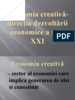 Economia Creativă Direcţia Dezvoltă