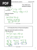 3.5-Finding Real Roots of Polynomial Equations