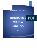 Itinerario de Viaje Al Estado de Hidalgo
